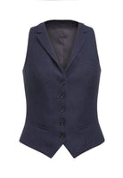 Greenville Ladies Waistcoat Ladies Waistcoat Brook Taverner Navy Herringbone XS