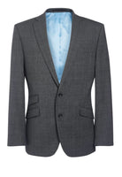 Cassino Signature Mens Slim-Fit Jacket Mens Suit Jacket Brook Taverner Grey Check 34" Regular