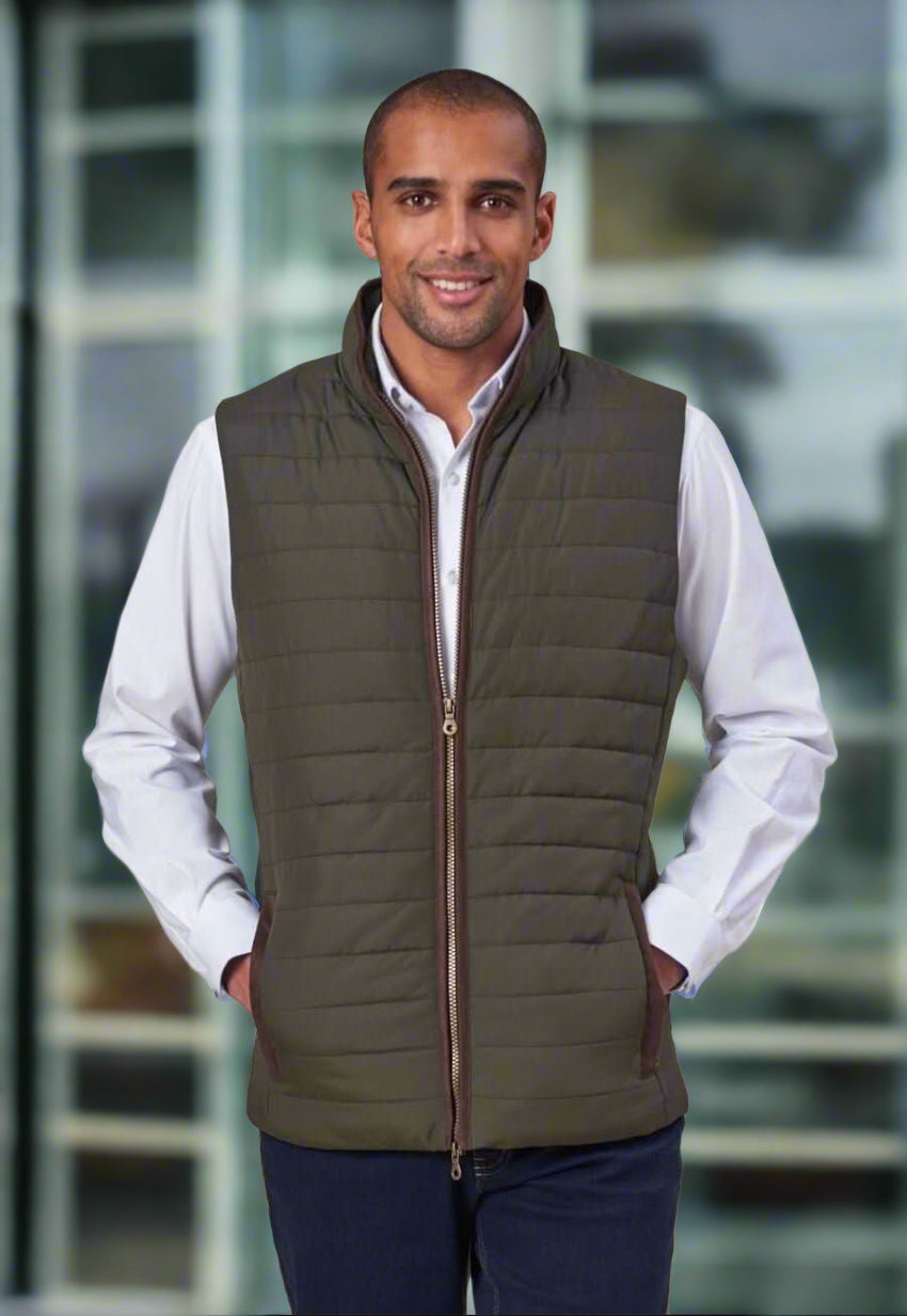 Tampa Quilted Mens Gilet Jacket Mens Bodywarmer Brook Taverner Olive XS