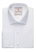 Chelford Mens Slim Fit Cotton Shirt Mens Long Sleeve Shirts Brook Taverner White 14.5"