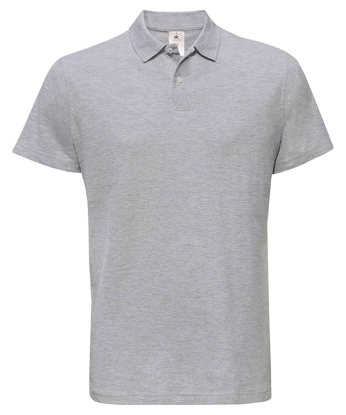 BA306: Basic Mens Polo Shirt Mens Polos B&C Heather Grey XS