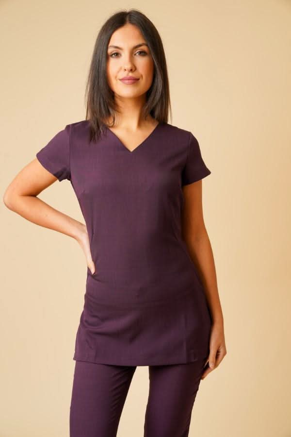 Celeste Ladies V-Neck Tunic Beauty Tunics La Beeby Plum 6