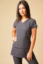 Celeste Ladies V-Neck Tunic Beauty Tunics La Beeby Grey 6