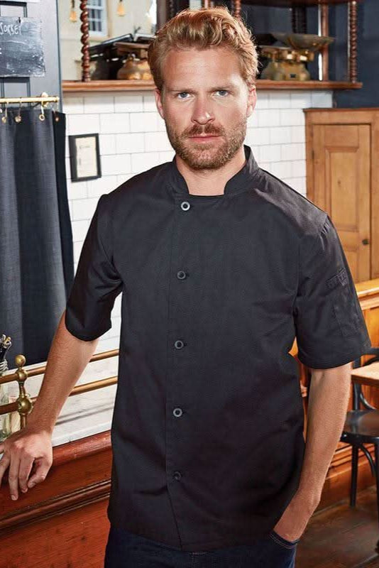 PR900: Chefs Short Sleeve Jacket Chefs Jacket Premier