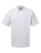 PR900: Chefs Short Sleeve Jacket Chefs Jacket Premier White XS