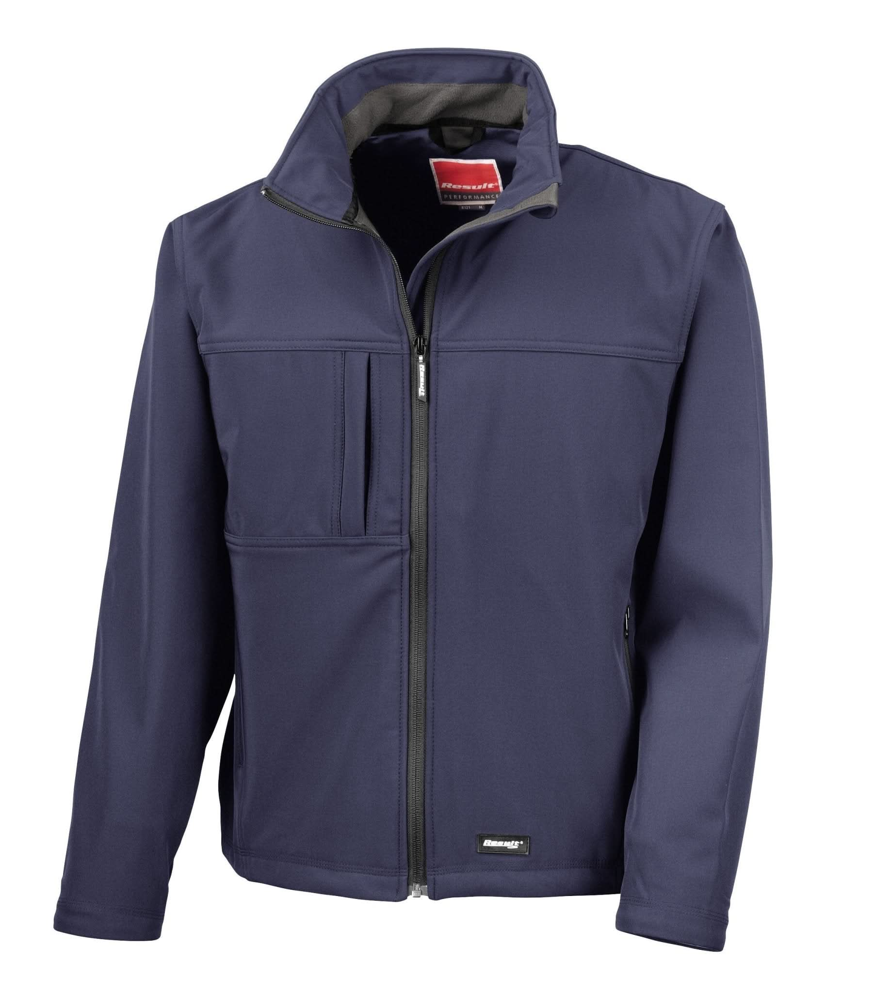 R121A: Classic Soft-shell Jacket Mens Softshell Jackets Result Navy S