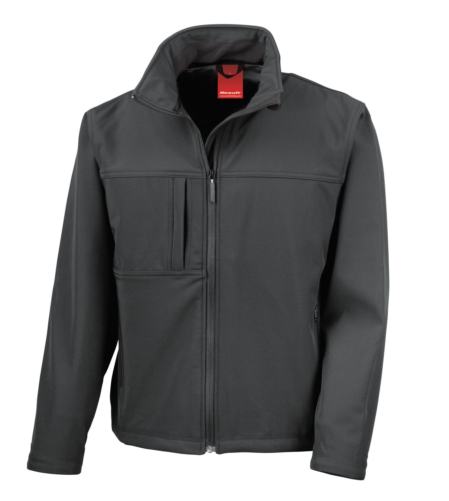 R121A: Classic Soft-shell Jacket Mens Softshell Jackets Result Black S