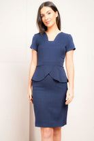 Coco Ladies Angled Neck Dress Beauty Dresses La Beeby Navy 6