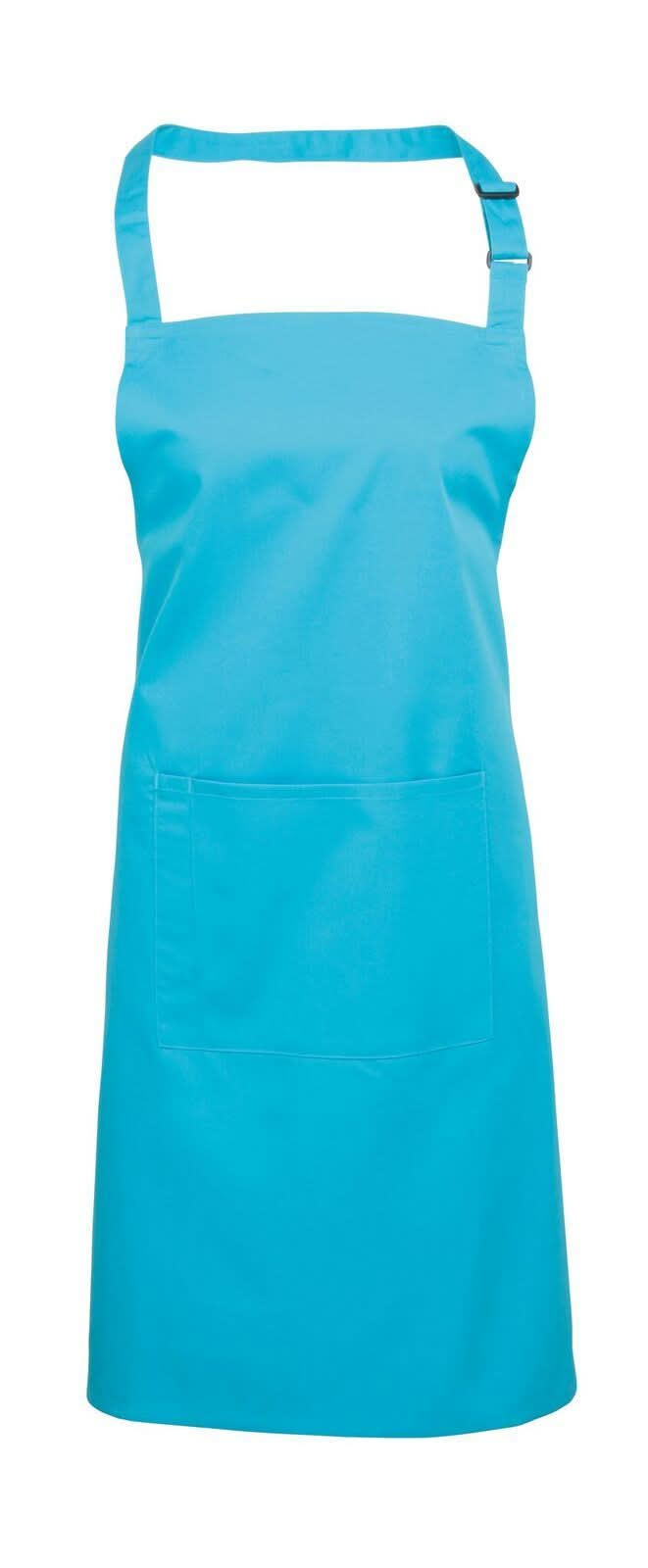 Colours Bib Apron - with Pocket Aprons Premier Turquoise 