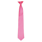 PR755: Colours Satin Clip Tie Ties Premier Fuchsia Regular