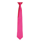 PR755: Colours Satin Clip Tie Ties Premier Hot Pink Regular