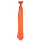 PR755: Colours Satin Clip Tie Ties Premier Orange Regular