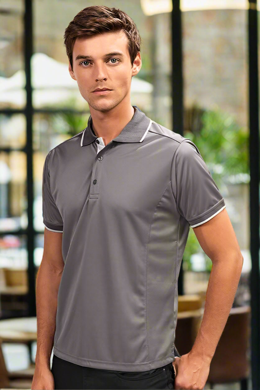 PR618: Coolchecker Contrast Mens Polo Mens Polos Premier