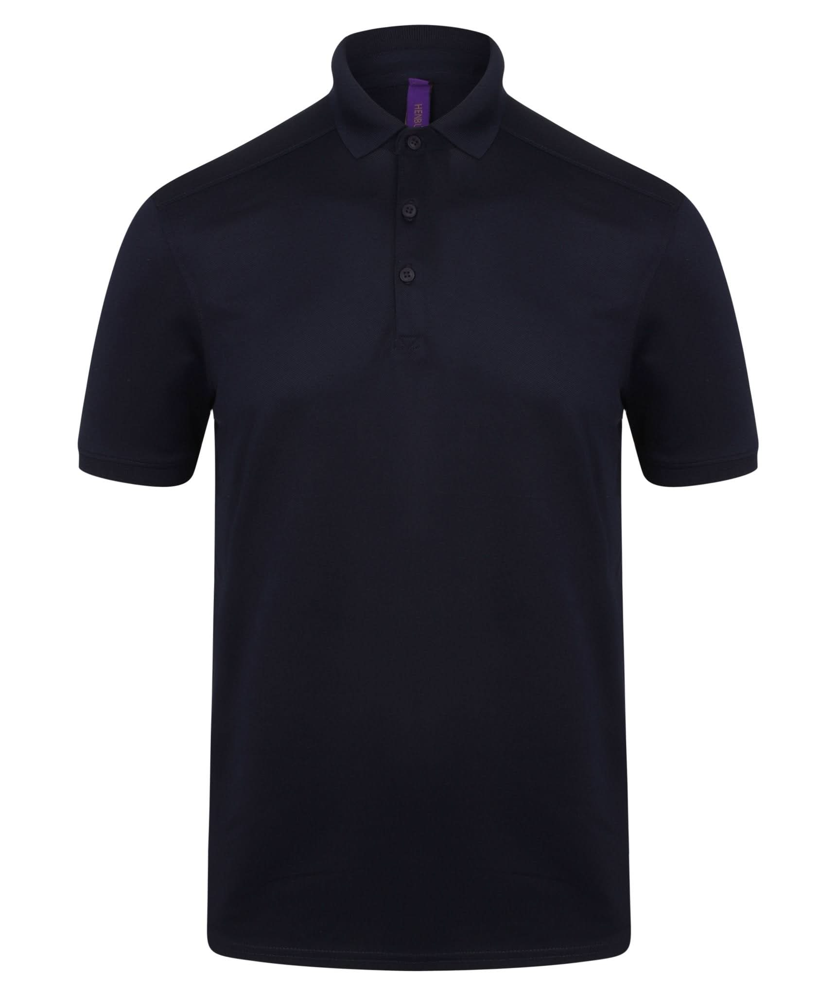 HB460: Mens Slim Fit Stretch Wicking Polo Mens Polos Henbury Oxford Navy XS