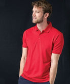 HB460: Mens Slim Fit Stretch Wicking Polo Mens Polos Henbury Red S