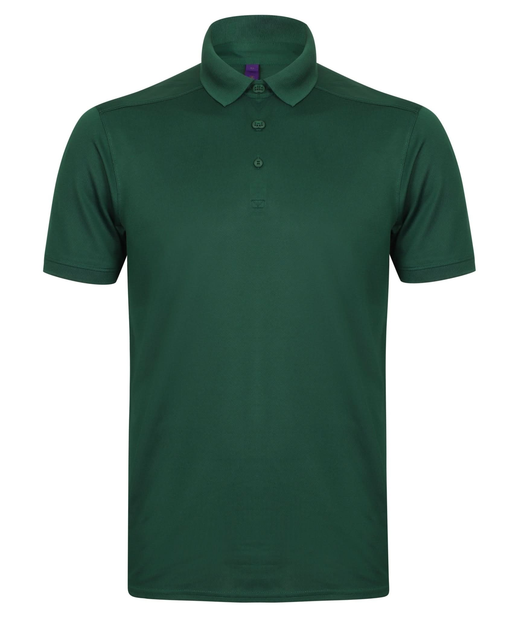 HB460: Mens Slim Fit Stretch Wicking Polo Mens Polos Henbury Bottle S