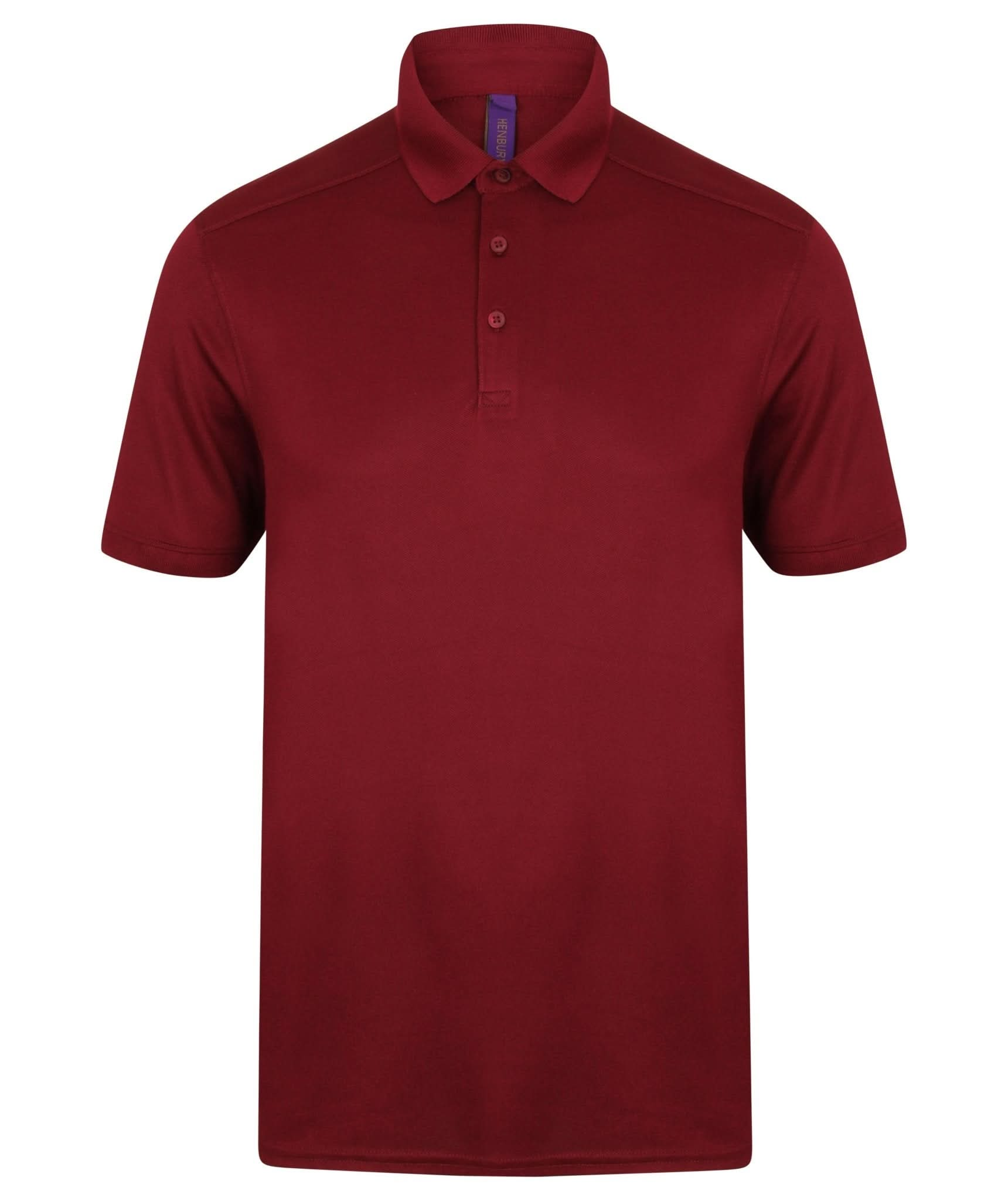 HB460: Mens Slim Fit Stretch Wicking Polo Mens Polos Henbury