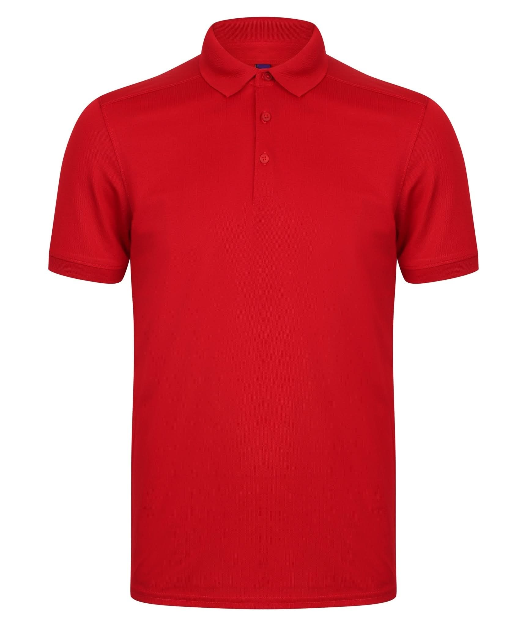 HB460: Mens Slim Fit Stretch Wicking Polo Mens Polos Henbury