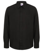 HB590: Men Long Sleeve Wicking Shirt Mens Long Sleeve Shirts Henbury Black S