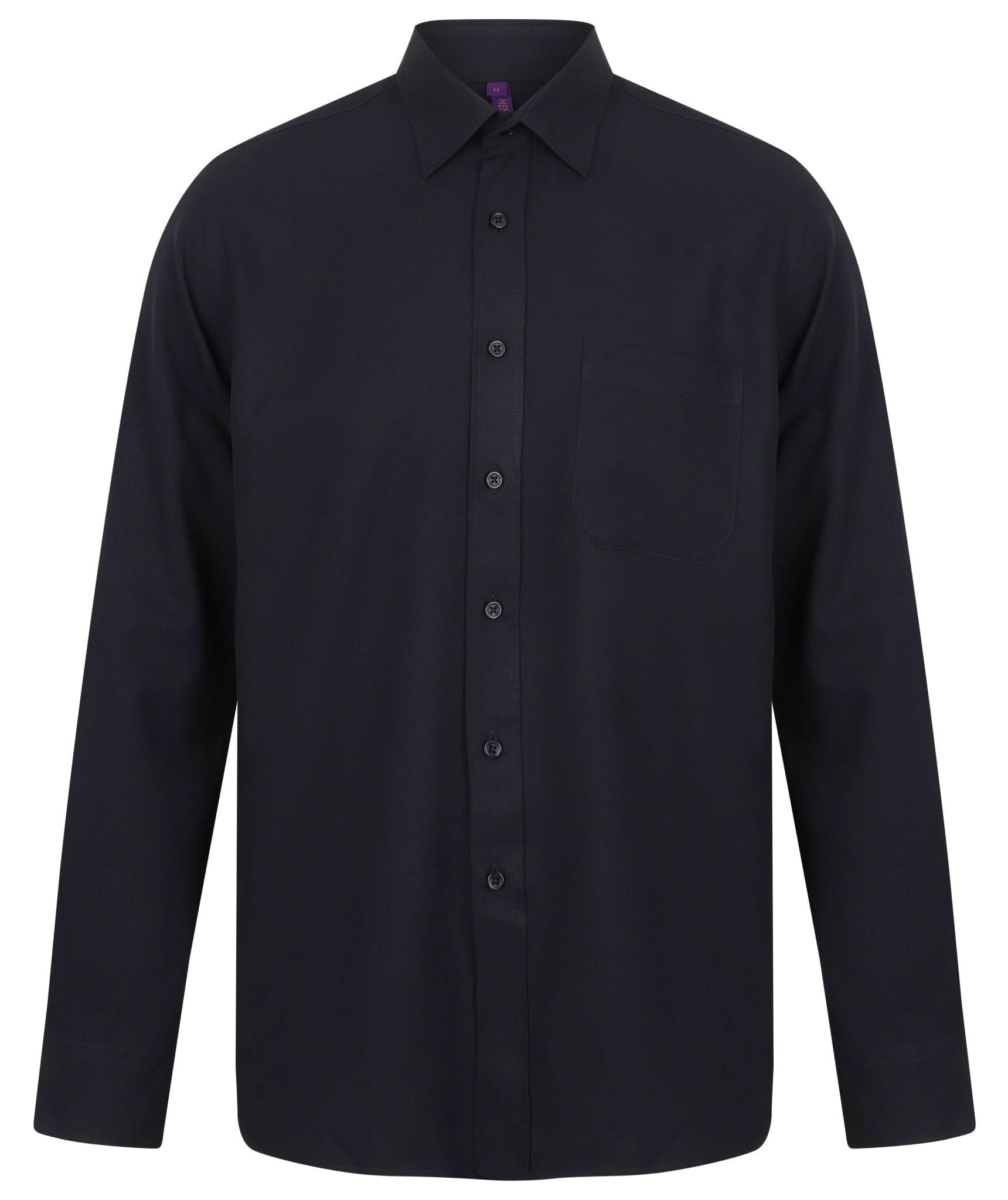 HB590: Men Long Sleeve Wicking Shirt Mens Long Sleeve Shirts Henbury