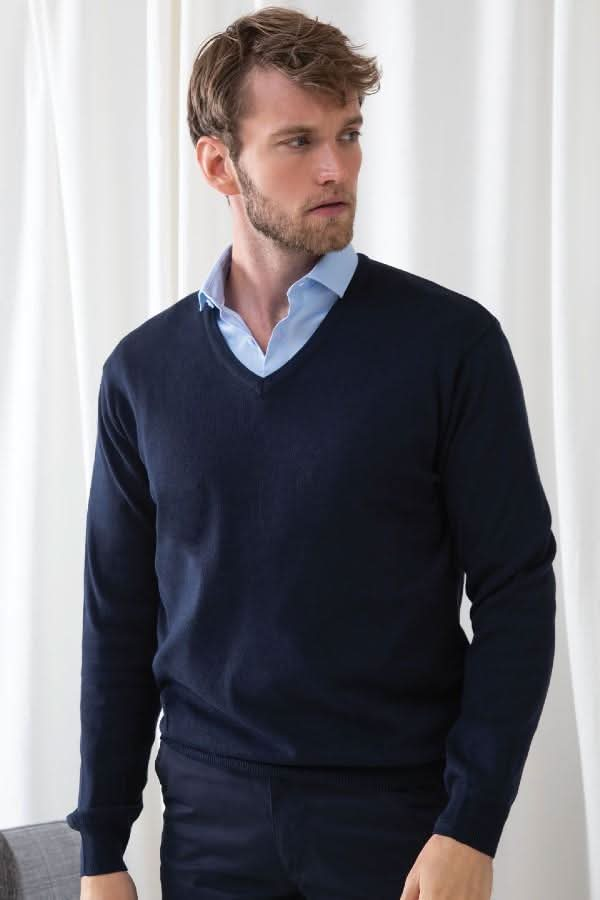 HB720 - 12 Gauge V-Neck Jumper - The Staff Uniform Company