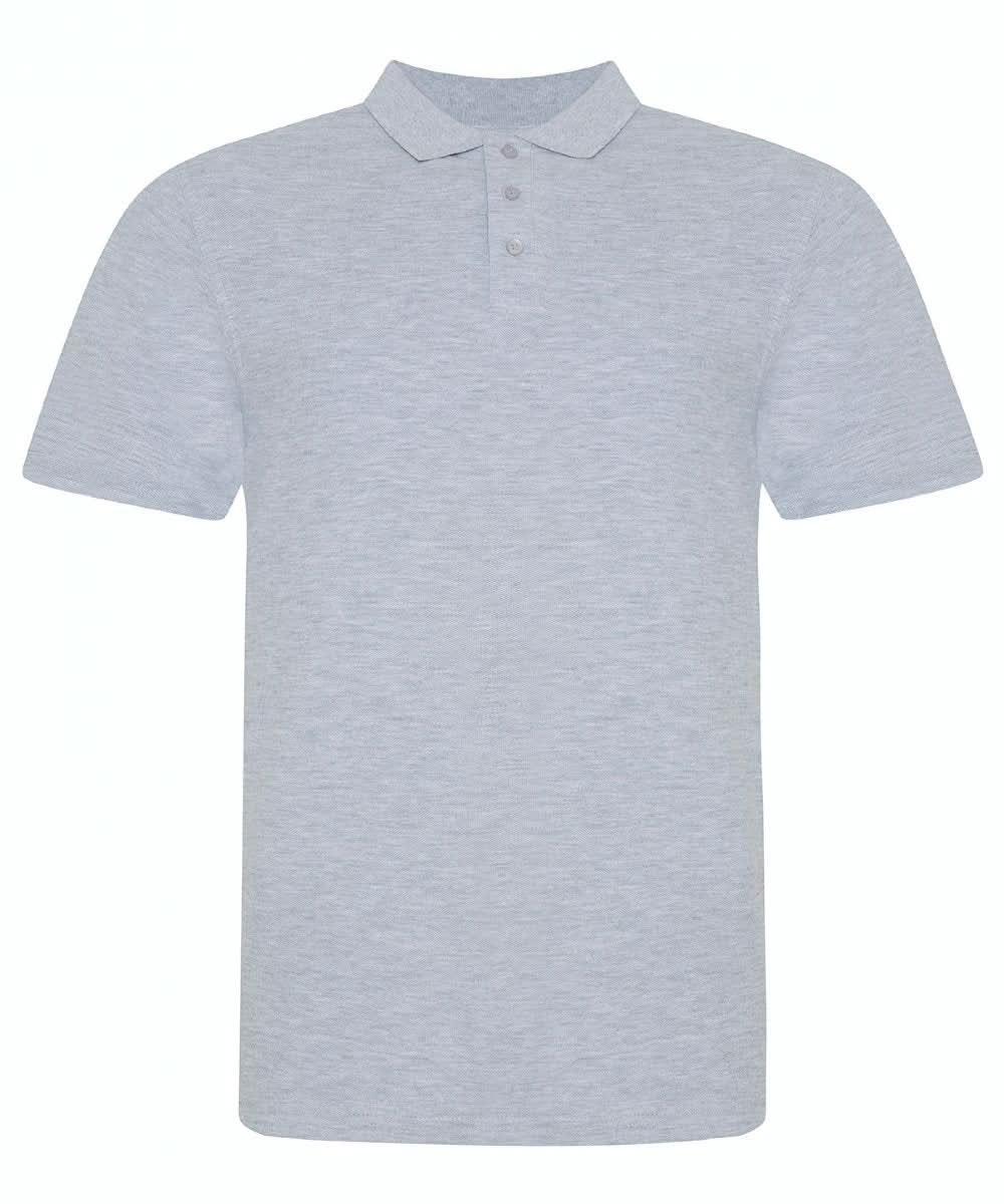 JP100: Mens 100 Cotton Polo Mens Polos AWDis Just Polos Heather Grey S