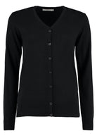 KK354: Arundel V-Neck Cardigan Womens Knitwear Kustom Kit Black 6