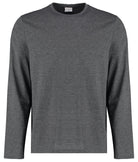 KK510: Mens Long Sleeve T-Shirt Mens T-Shirts Kustom Kit Dark Grey Marl XS