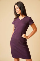 Manon Ladies V-Neck Dress Beauty Dresses La Beeby Plum 6