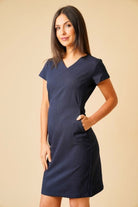 Maya Ladies V-Neck Dress Beauty Dresses La Beeby Navy 6