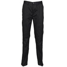 HB640: Mens Flat Fronted Chino Mens Chinos Henbury Black 30 Regular