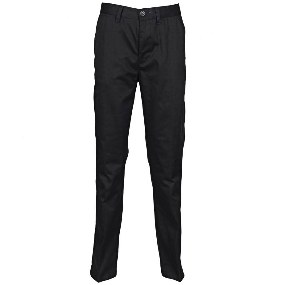 HB640: Mens Flat Fronted Chino Mens Chinos Henbury Black 30 Regular