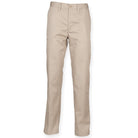 HB640: Mens Flat Fronted Chino Mens Chinos Henbury Stone 30 Regular