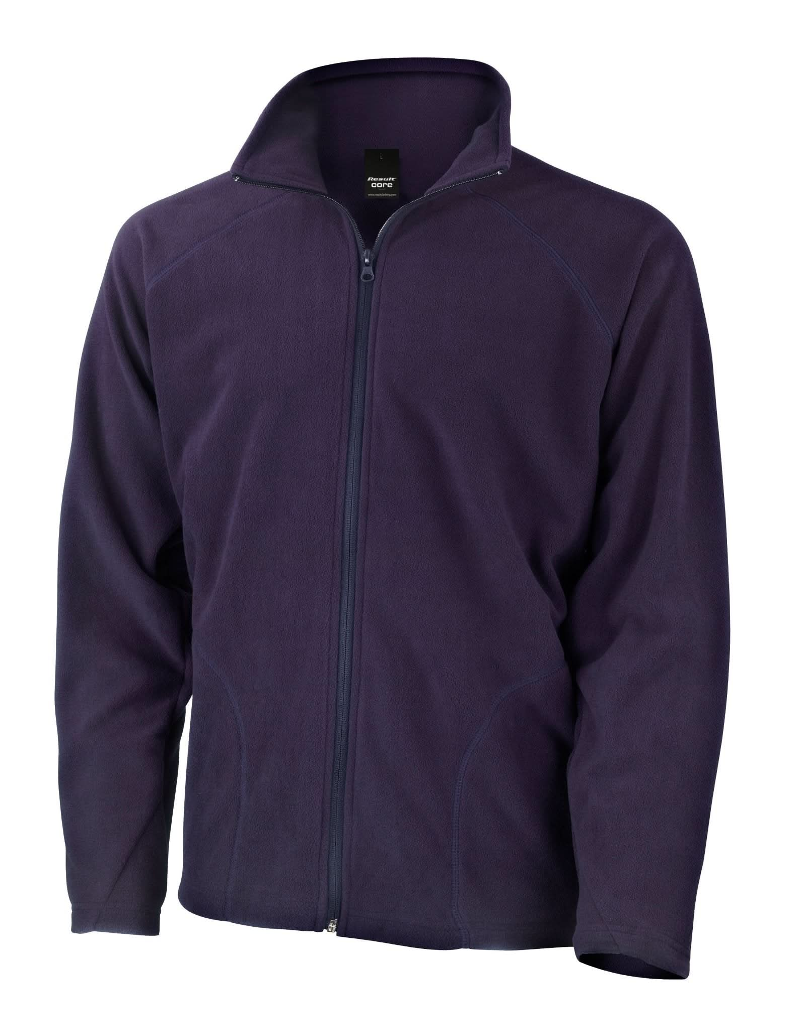 R114X: Microfleece Jacket Mens Fleeces Result Core Navy XS