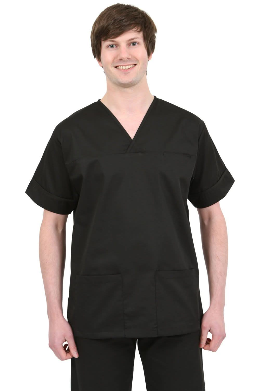 Behrens NSTP Unisex Smart Black Scrub Tunic Unisex Scrub Top Behrens Black XS