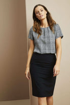 Pleat Neck Blouse - Prince of Wales Check - The Staff Uniform Company