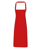 PR102: 100% Cotton Kitchen Apron Aprons Premier Red Regular