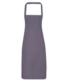 PR102: 100% Cotton Kitchen Apron Aprons Premier Dark Grey Regular