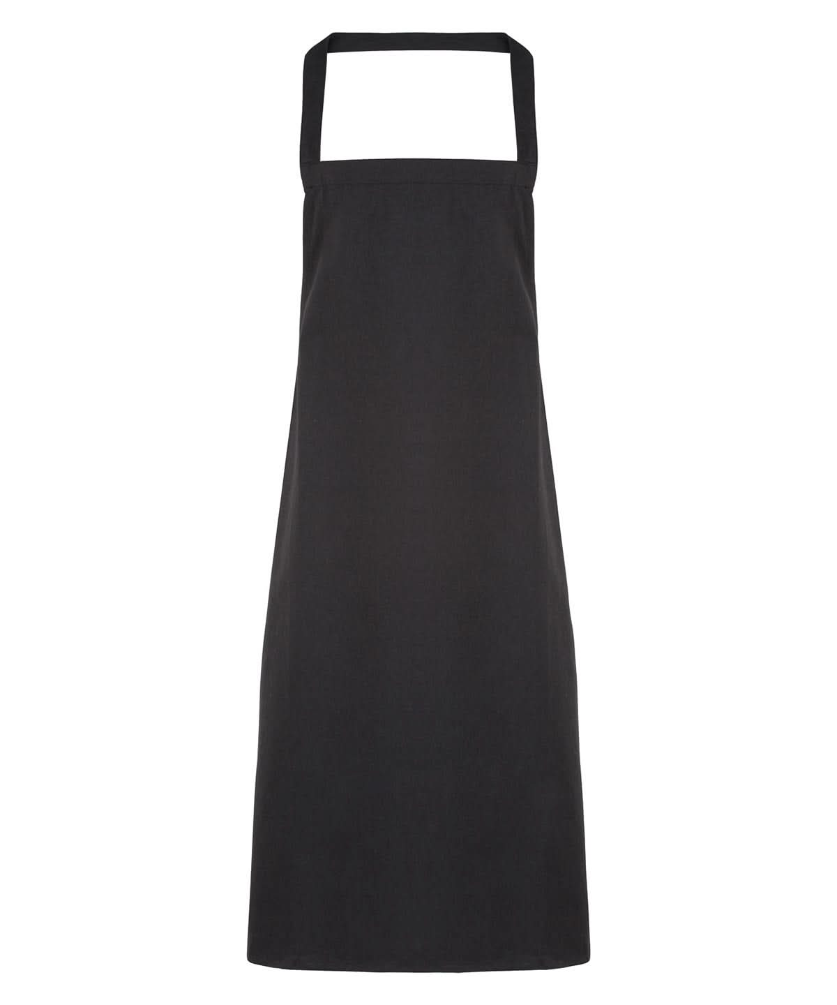 PR102: 100% Cotton Kitchen Apron Aprons Premier Black Regular