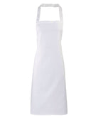 PR102: 100% Cotton Kitchen Apron Aprons Premier White Regular