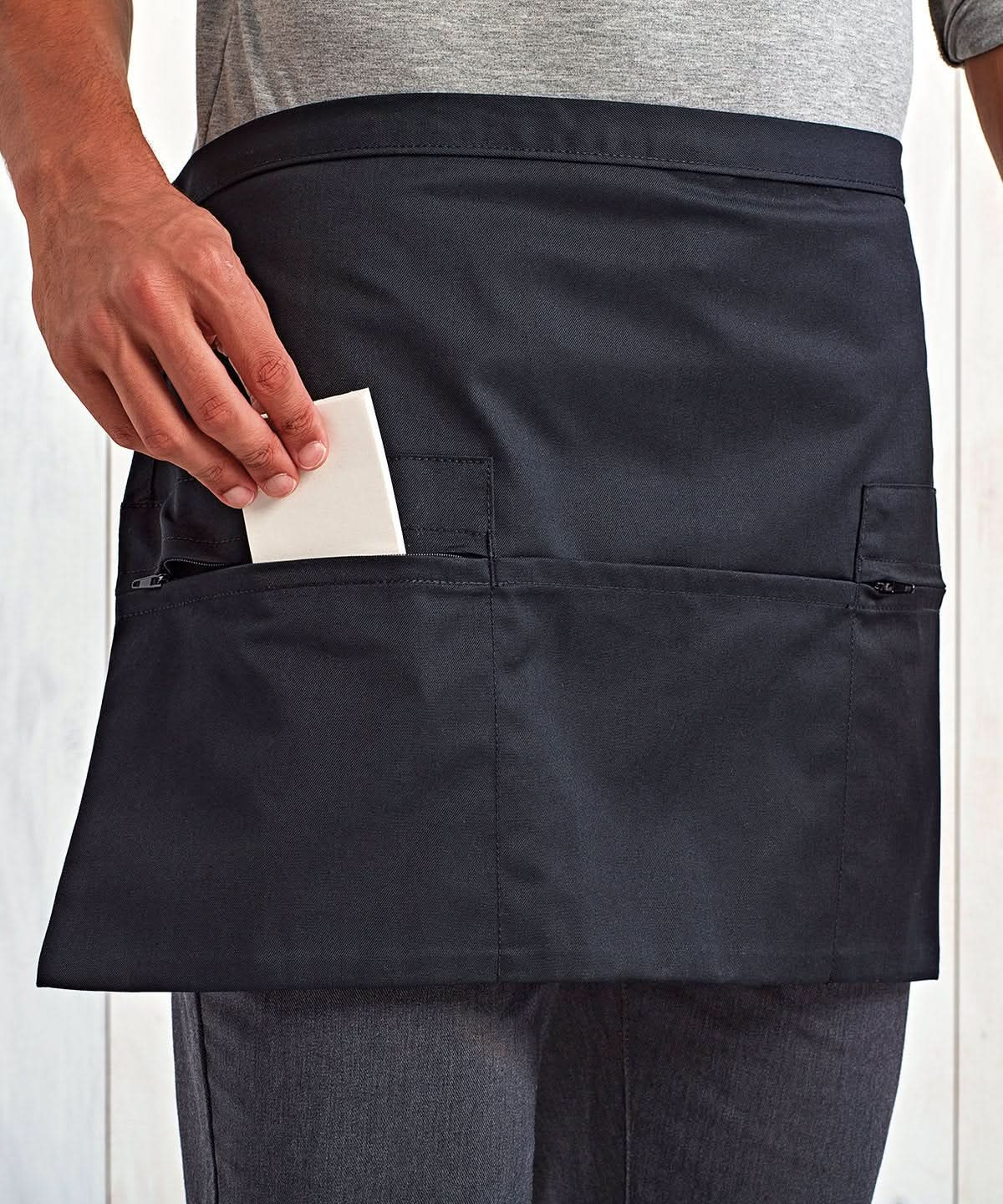 PR105 - Black Waist Apron - The Staff Uniform Company