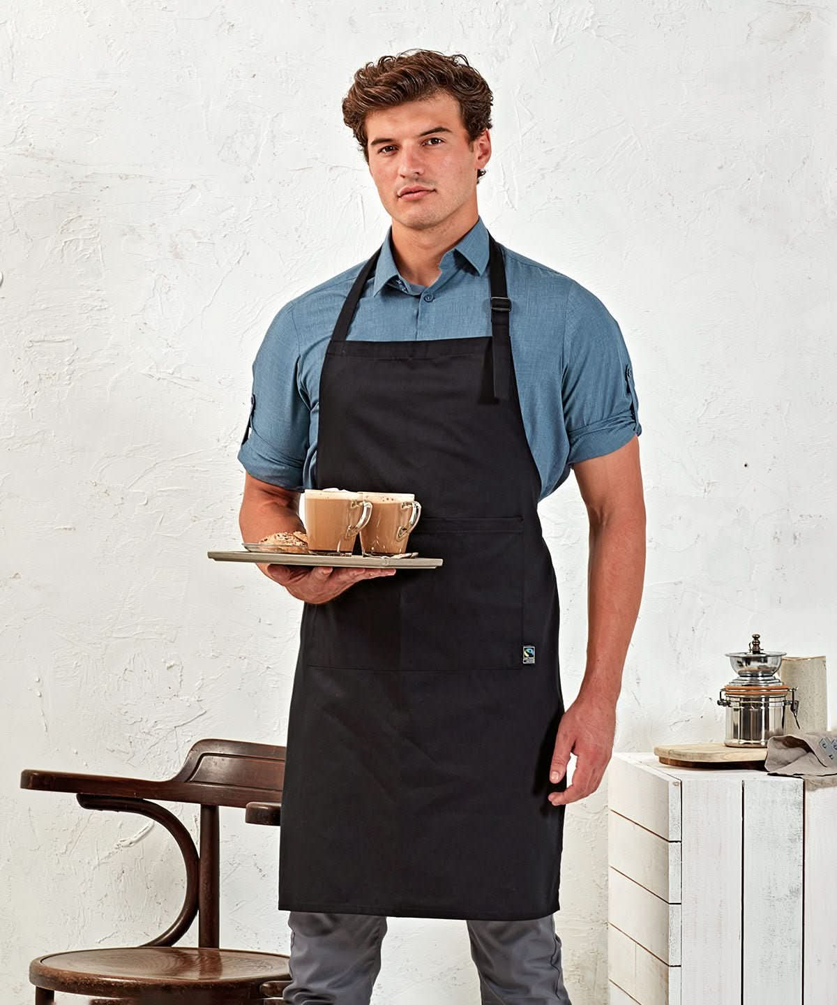 PR112 - Fairtrade Cotton Bib Apron - The Staff Uniform Company