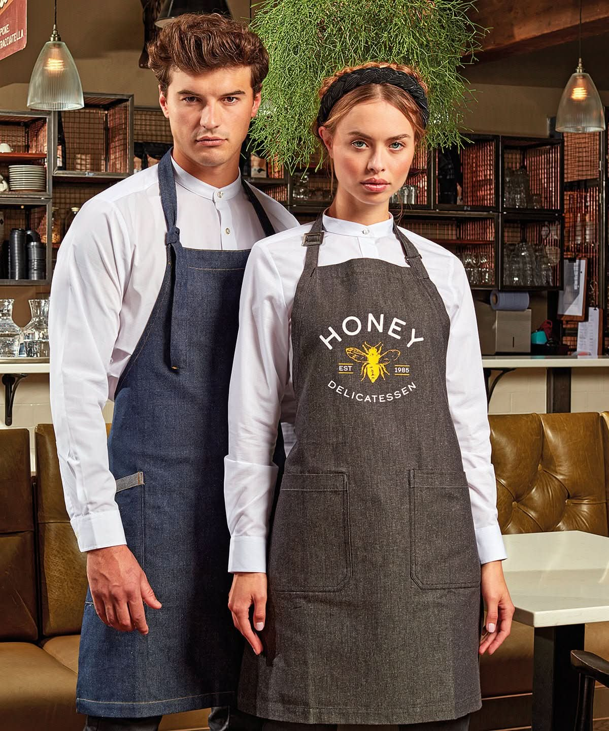 PR113 - Fairtrade Denim Bib Apron - The Staff Uniform Company