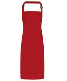 PR115: Waterproof Bib Apron Aprons Premier Red Regular