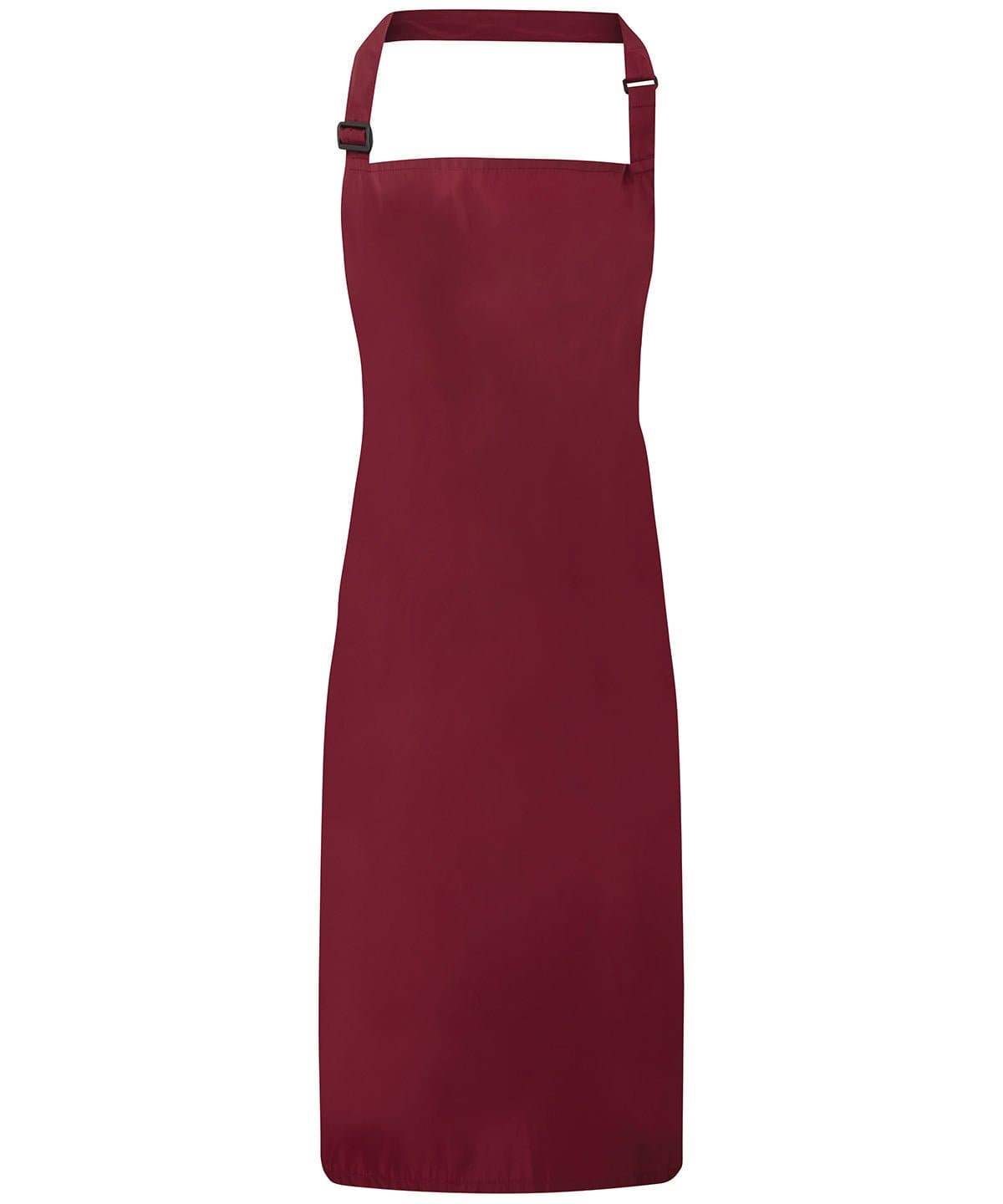 PR115: Waterproof Bib Apron Aprons Premier Burgundy Regular