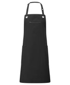 PR121: Barley Bib Apron Aprons Premier Black/Charcoal Regular