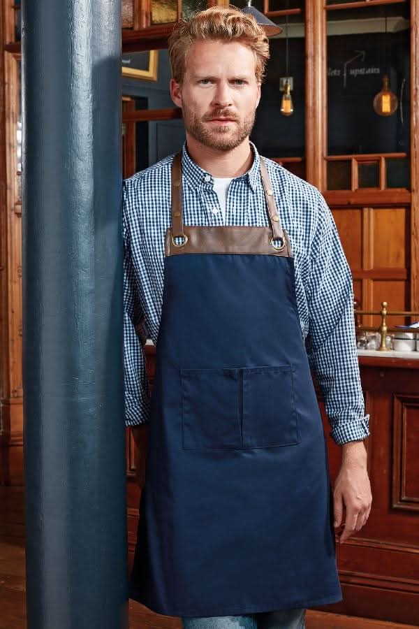 PR123 - Espresso Bib Apron - The Staff Uniform Company