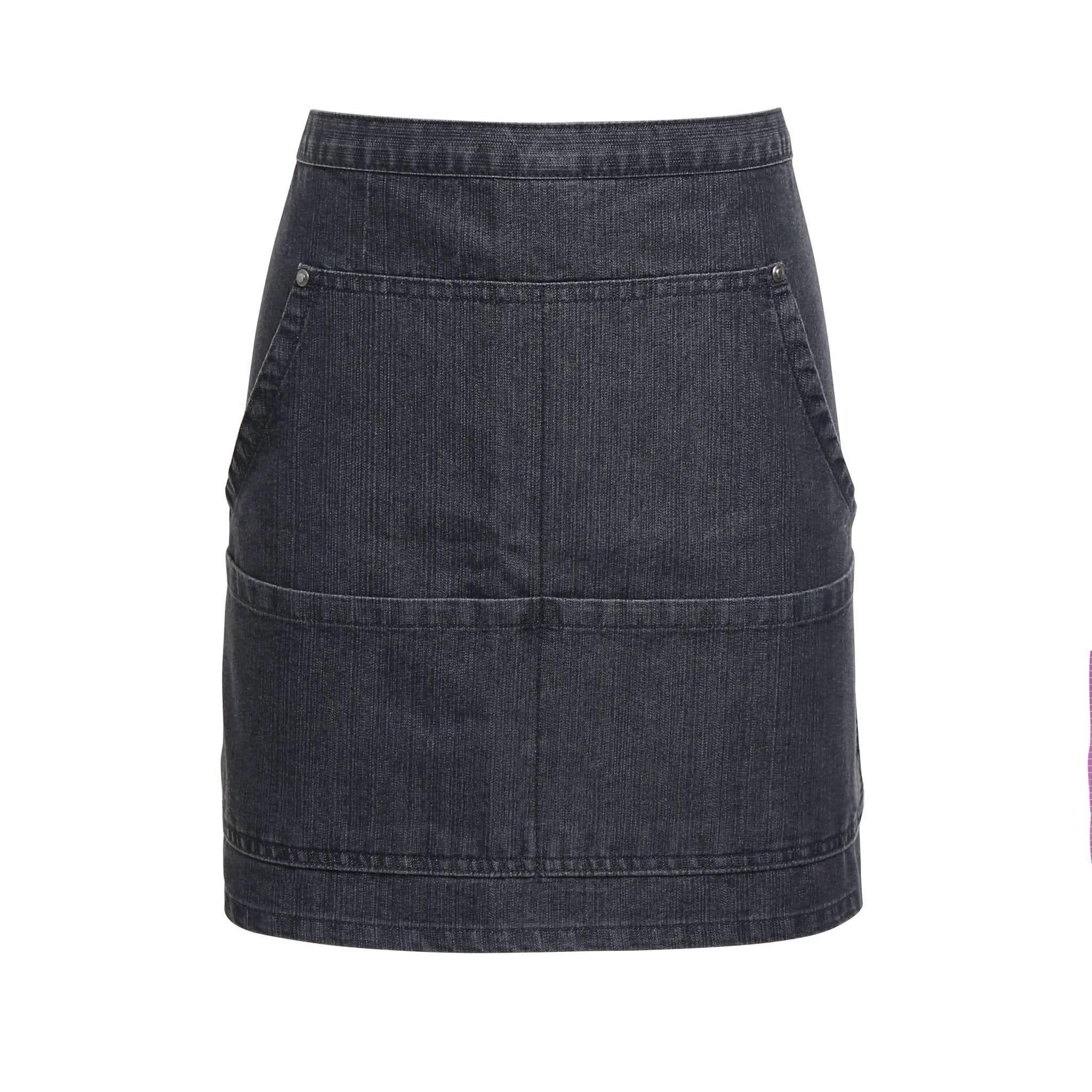 PR125: Denim Waist Apron Aprons Premier Black Denim Regular