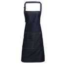 PR126: Jean Stitch Bib Apron Aprons Premier Indigo Denim Regular