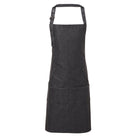 PR126: Jean Stitch Bib Apron Aprons Premier Black Denim Regular